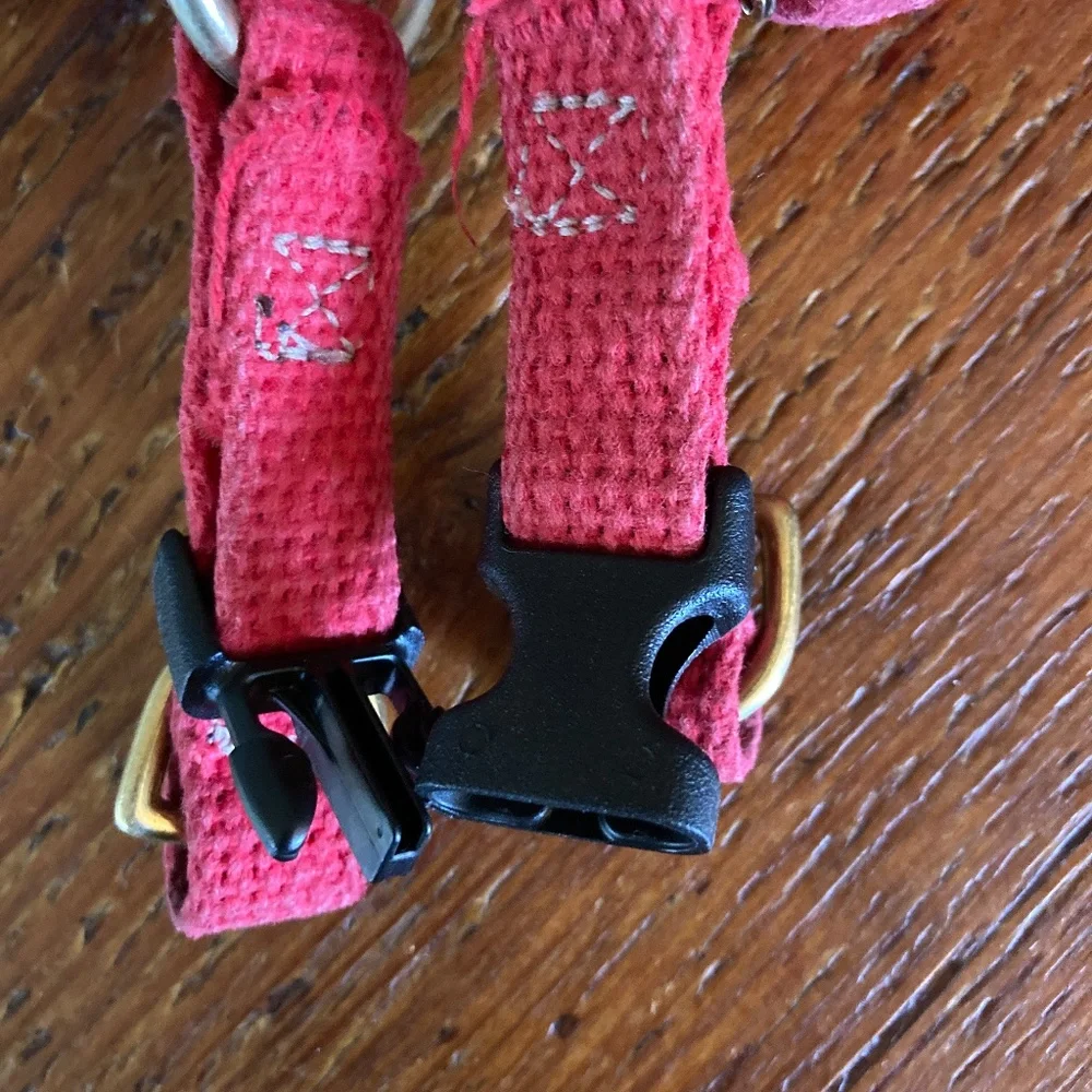 Found My Animal Dog Harness, Red, 100% Cotton, Size Medium, Made in the USA